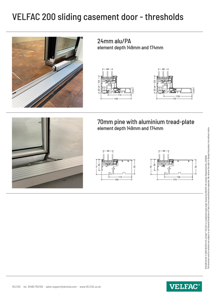 Threshold options for sliding casement doors